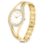 Hyperbola bangle watch Swiss Made, Metal bracelet, Gold tone, Gold-tone finish
